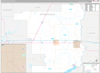 Jefferson Davis Wall Map Premium Style